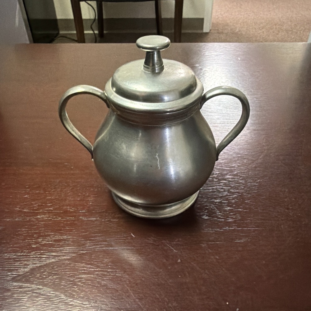 Meeuws & Zoon Den Haag Pewter Sugar Vintage Primitive Colonial Farm